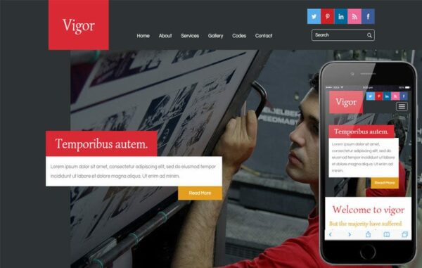 Vigor A Industrial Flat Bootstrap Responsive Web Template