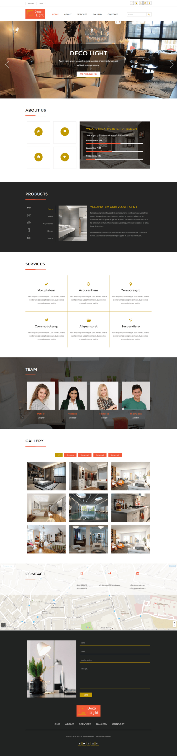 Deco Light Interior and Furniture Website Template » W3Layouts