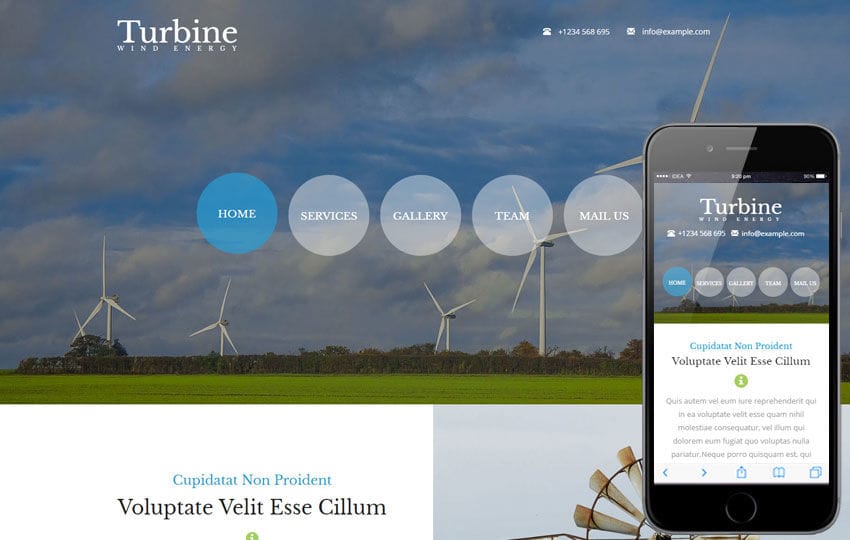 Turbine a Industrial Flat Bootstrap Responsive Web Template