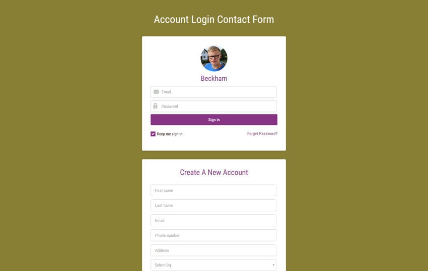 Website With User Accounts Template