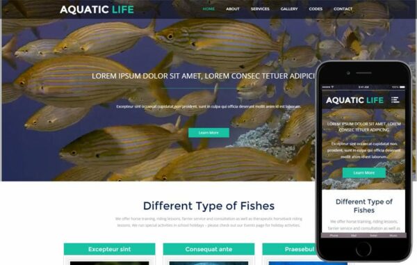Aquatic Life a Animal Category Flat Bootstrap Responsive web Template