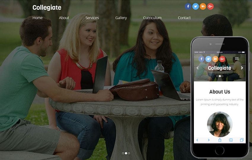 Collegiate a Education category Flat Bootstrap Responsive Web Template