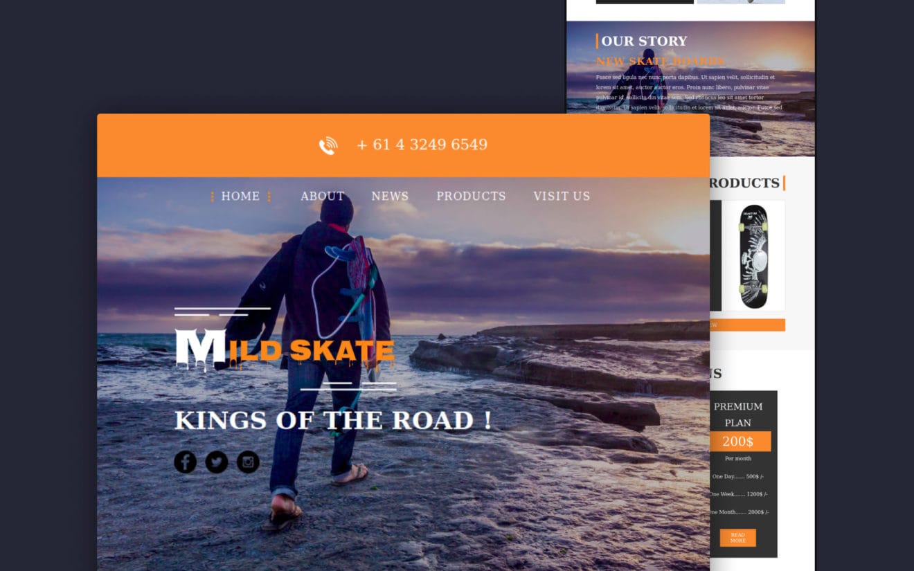Mild Skate a Newsletter Template
