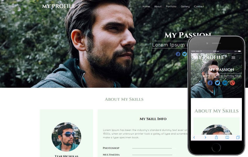 My Profile | Personal Bootstrap Website Template - W3layouts