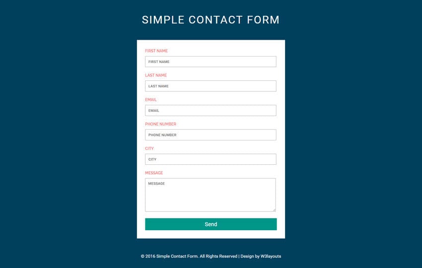 contact us template