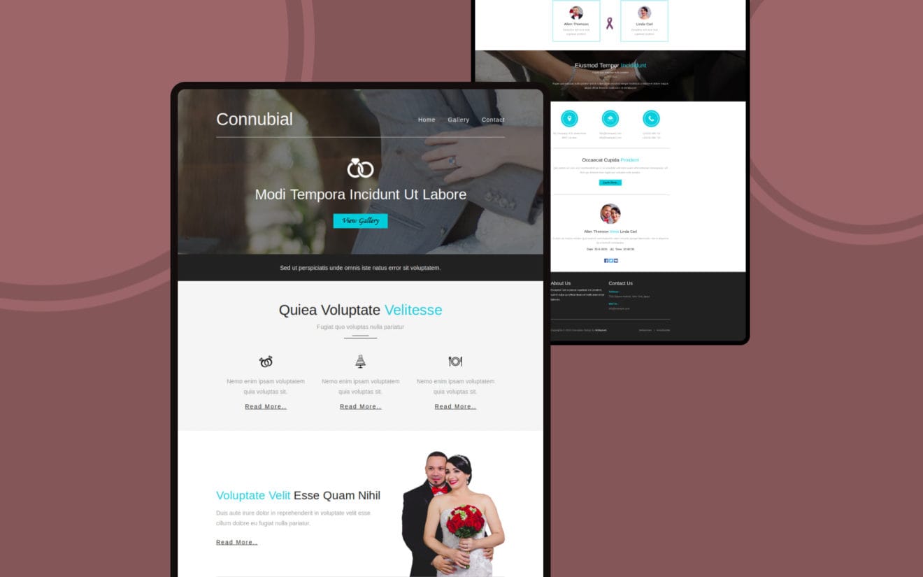 Connubial a Wedding Category Email Template