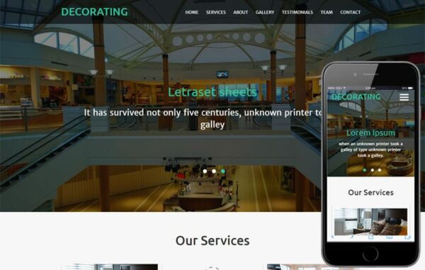 Decorating An Interior Category Flat Bootstrap Responsive Web Template