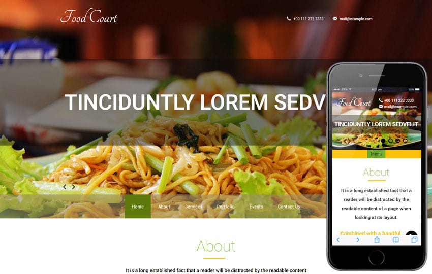 Food Court a Hotel Category Flat Bootstrap Responsive web Template