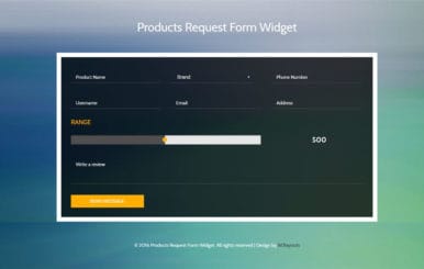 Products Request Form Widget Flat Responsive Widget Template