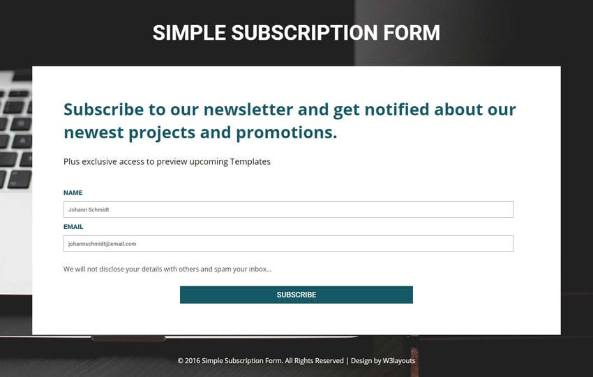 Subscription Website Template TUTORE ORG Master of Documents