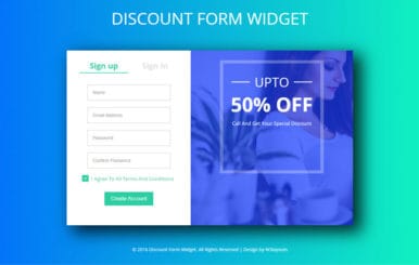 Discount Form Widget A Flat Responsive Widget Template