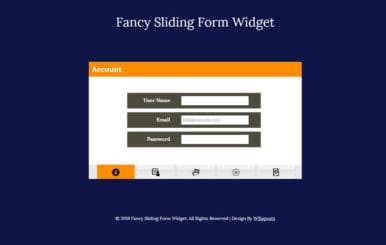 Fancy Sliding Form Widget Flat Responsive Widget Template
