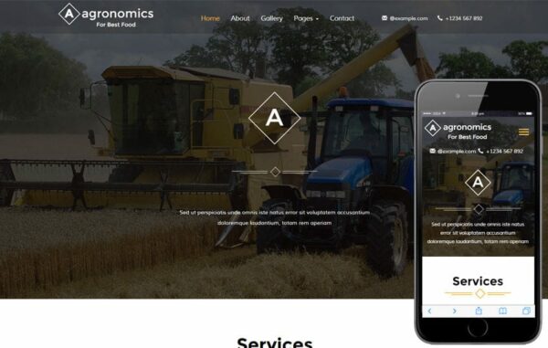 Agronomics an Agriculture Category Flat Bootstrap Responsive Web Template
