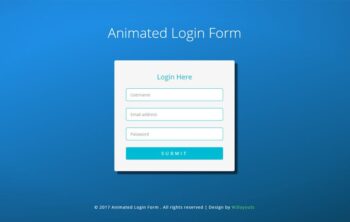 Animated Login Form Flat Responsive Widget Template