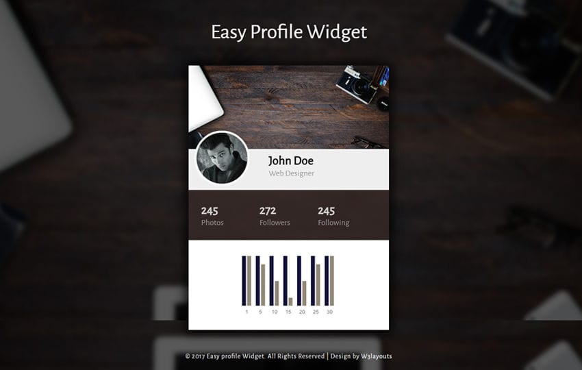 Easy Profile Widget a Flat Responsive Widget Template