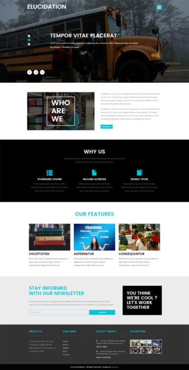 Elucidation an Education School Flat Bootstrap Responsive Template ...
