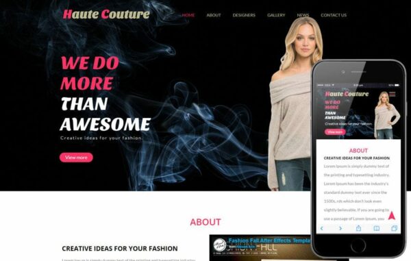 Haute Couture a Fashion Category Flat Bootstrap Responsive Web Template