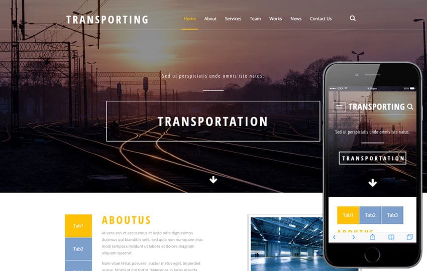 Transporting an industrial Category Flat Bootstrap Responsive Web Template