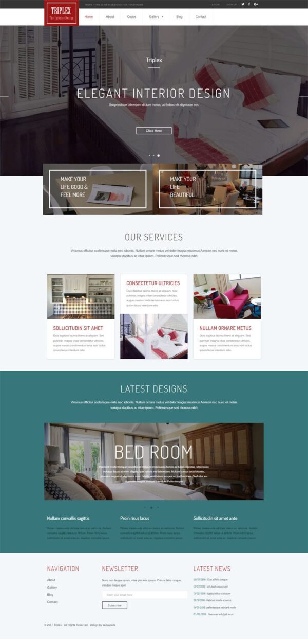 Triplex an Interior Category Flat Bootstrap Responsive Web Template
