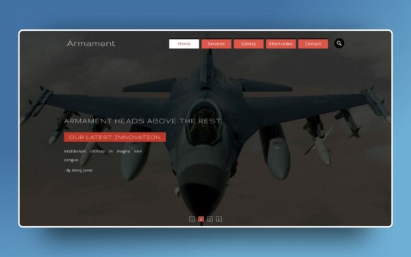 armament website template