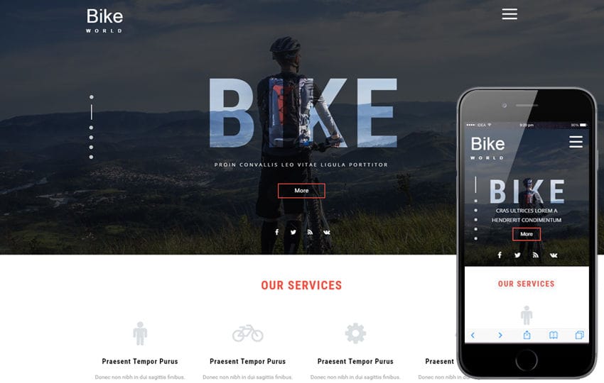 Bike world shop website