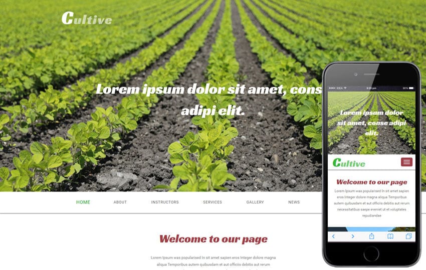 Cultive an Agriculture Category Flat Bootstrap Responsive Web Template