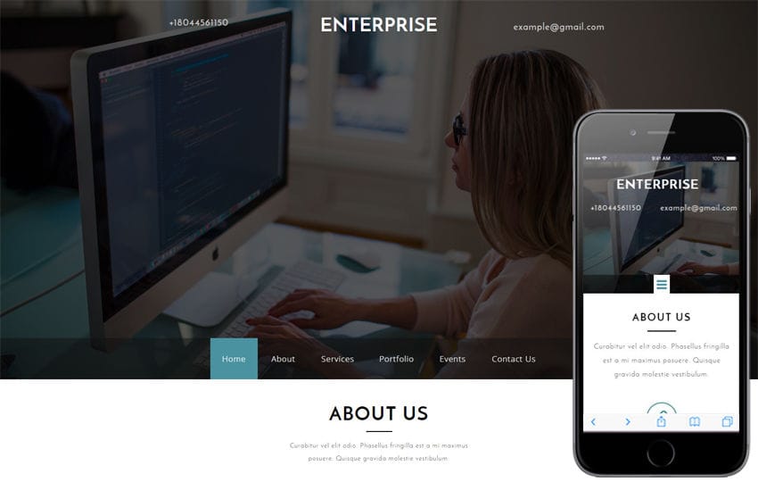 Enterprise a Corporate Category Flat Bootstrap Responsive Web Template
