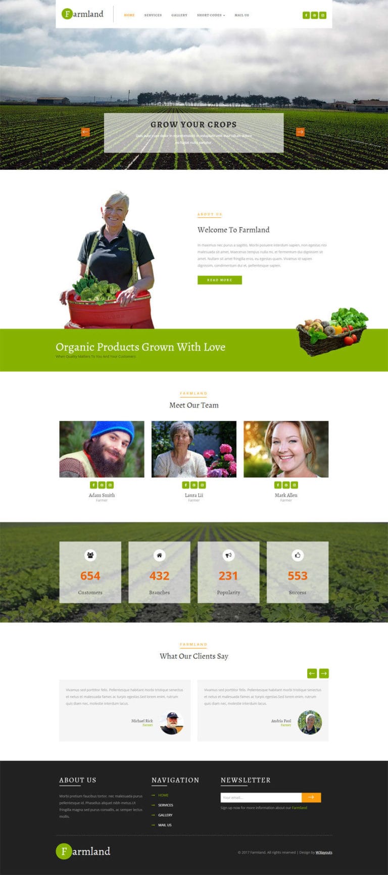 Farmland an Agriculture Category Flat Bootstrap Responsive Web Template.