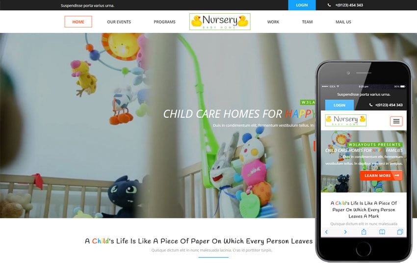 Nursery a Society and People Category Flat Bootstrap Responsive Web Template