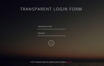 Transparent Login Form Responsive Widget Template