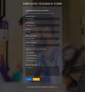 Employee Feedback Form a Flat Responsive Widget Template.