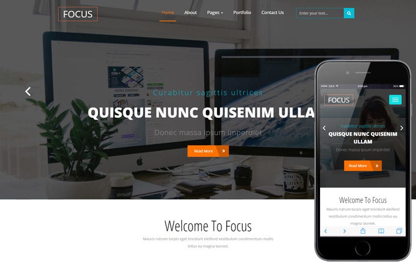 Focus a Corporate Category Flat Bootstrap Responsive Web Template