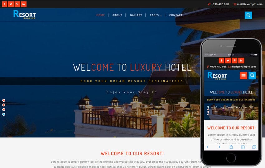 Resort a Hotel Category Flat Bootstrap Responsive Web Template