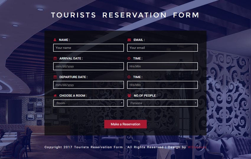 travel reservation template