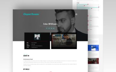 elegant resume website template