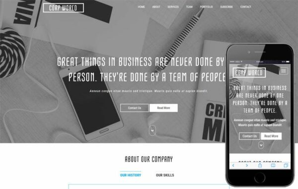 Corporate World a Corporate Bootstrap Responsive Web Template