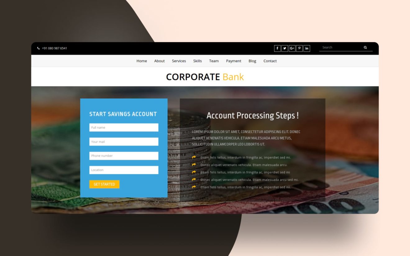 Corporate Bank a Banking Category Bootstrap Responsive Web Template