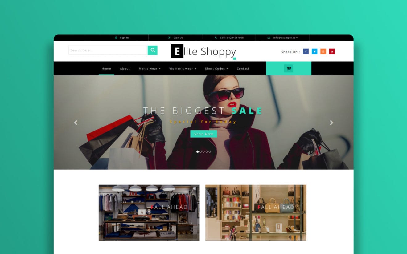 Elite Shoppy – E-commerce Category Bootstrap Responsive Website Template