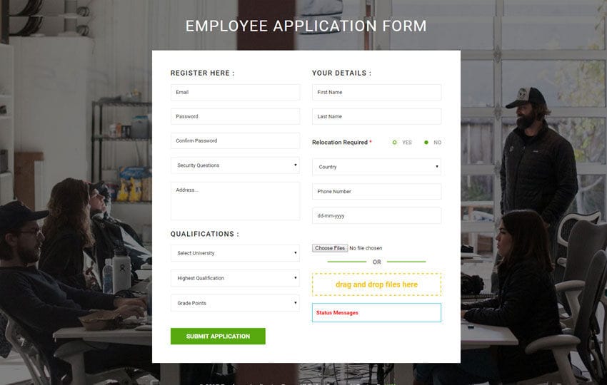 27++ Job Application Template Html example