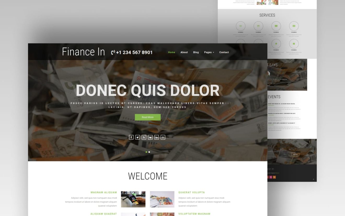 Finance In a Banking Category Bootstrap Responsive Web Template