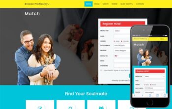 Match - Matrimonial Category Bootstrap Responsive Website Template