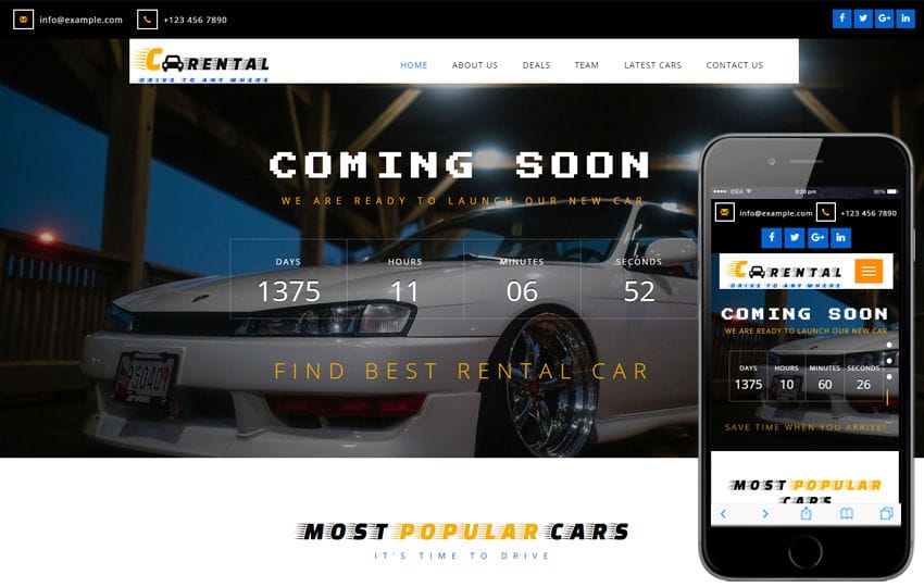 Car Rental Web Templates Free Download