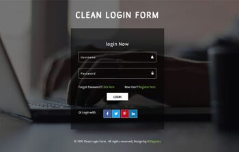 Clean Login Form a Flat Responsive Widget Template