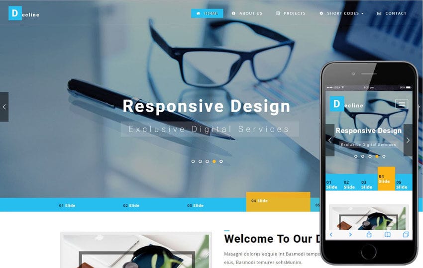 Decline a Corporate Category Bootstrap Responsive Web Template