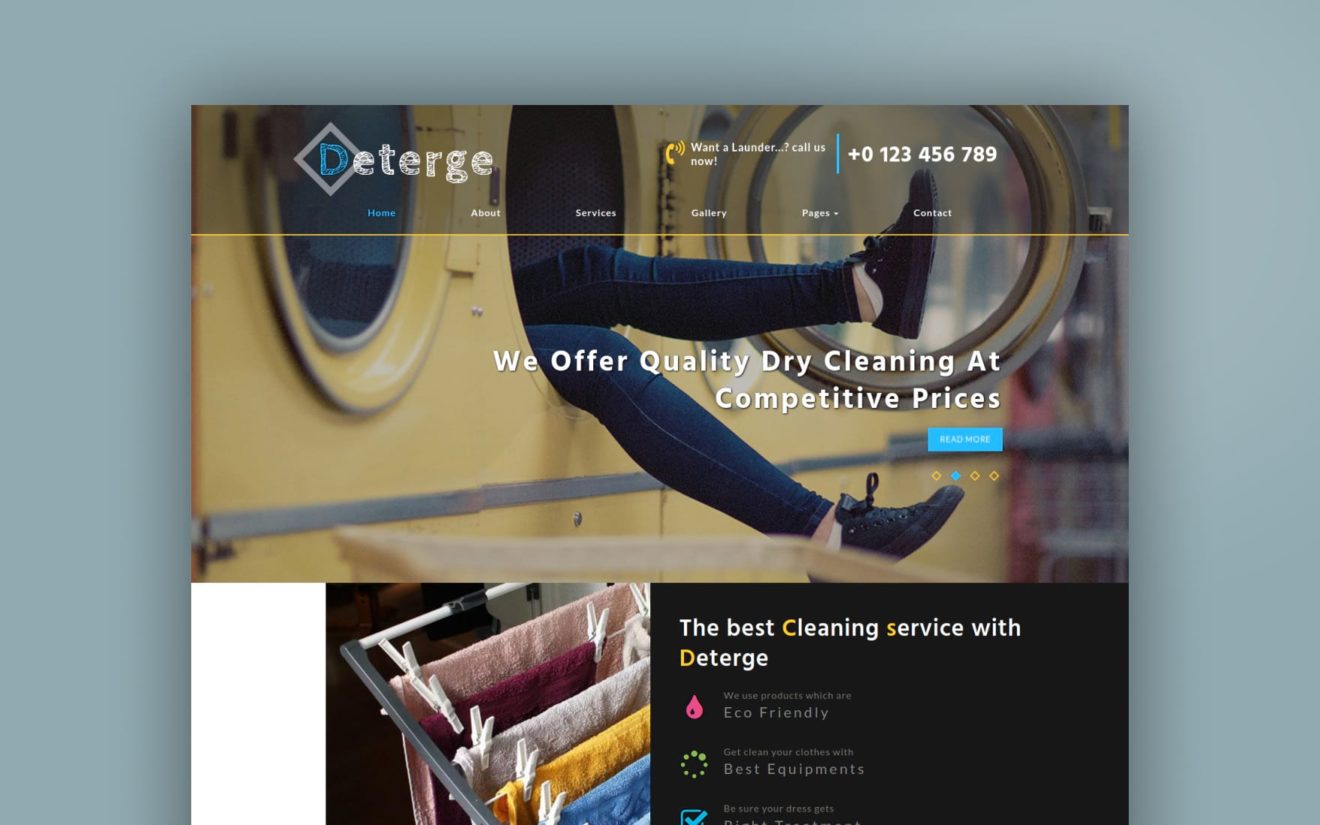 Deterge Laundry a Flat Bootstrap Responsive Web Template