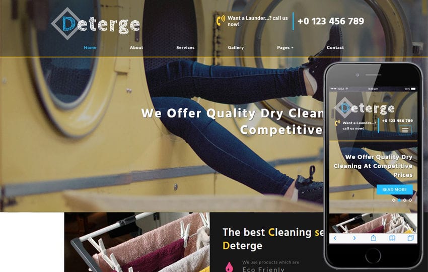 Deterge Laundry A Flat Bootstrap Responsive Web Template