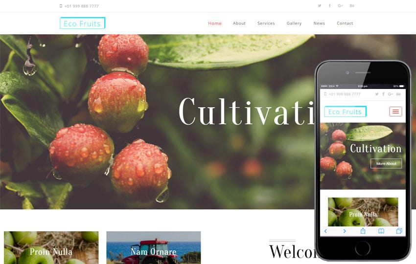 Eco Fruits an Agriculture Category Bootstrap Responsive Web Template