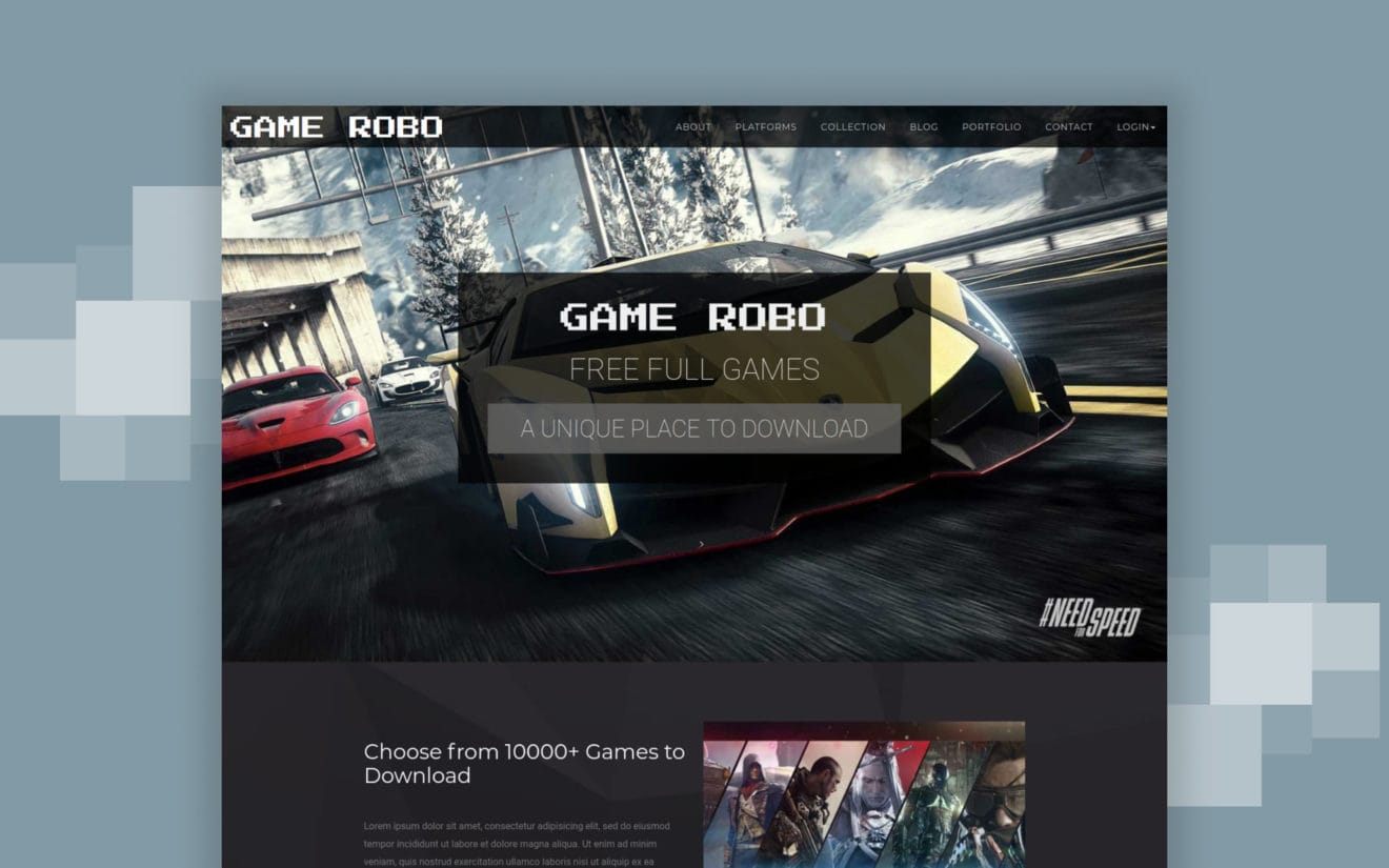 Game Robo a Games Category Bootstrap Responsive Web Template