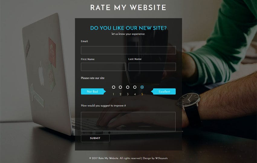 Rate My Website a Flat Responsive Widget Template