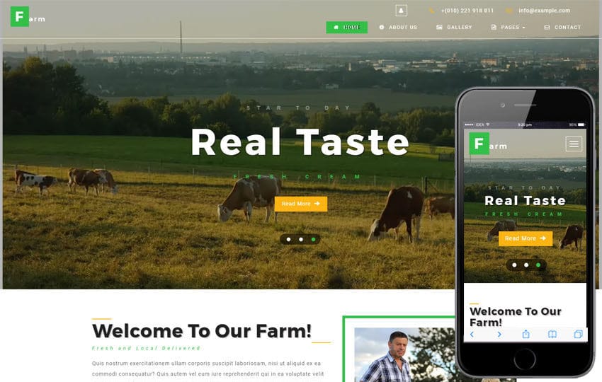 Farm an Agriculture Category Bootstrap Responsive Web Template